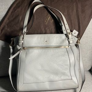 COPY - Kate Spade light gray, crossbody satchel